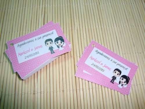 40 Tags Personalizadas para Lembracinhas 5x4